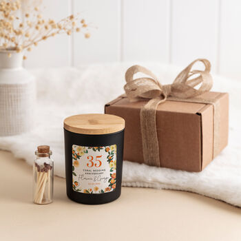 Coral 35 Years Candle Personalised Gift, 6 of 6