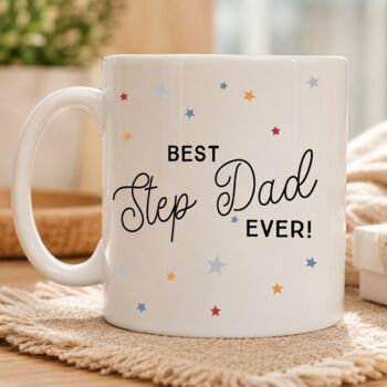 Personalised Scattered Star Best Step Dad Ever Mug, 2 of 4