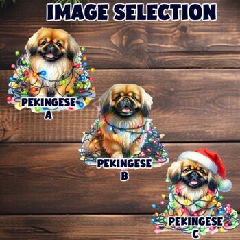 Personalised Pekingese In Christmas Lights, 3 of 10