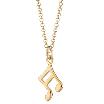 Gold Plated Music Note Necklace, 7 of 7