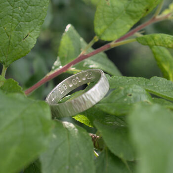 Ash Leaf Wedding Bands In Eco Silver, 12 of 12