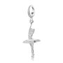 Sterling Silver Ballerina Charm Necklace, thumbnail 5 of 8