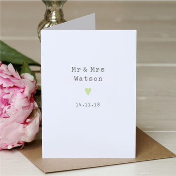 Personalised 'Mr And Mrs' Wedding Card, 3 of 4