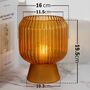 Battery Operated Glass Amber Table Lamp, thumbnail 7 of 7
