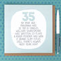 By Your Age… Funny 35th Birthday Card, thumbnail 1 of 2