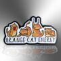 Small Orange Cat Energy Ginger Kitty Enamel Pin, thumbnail 4 of 9