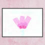 Pink Tulip Printed Artwork, thumbnail 1 of 2