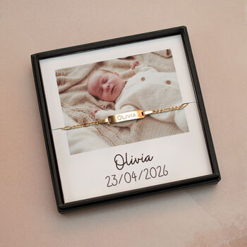 Personalised 9ct Gold Christening Bracelet With Photobox, 2 of 7