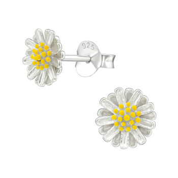 Sterling Silver Daisy Flower Studs In A Gift Tin, 2 of 9