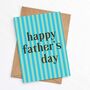 Striped Happy Father's Day Card, thumbnail 2 of 2