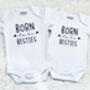 Born To Be Besties Baby Vests, thumbnail 4 of 8