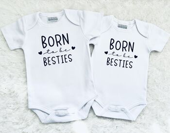 Born To Be Besties Baby Vests, 4 of 8