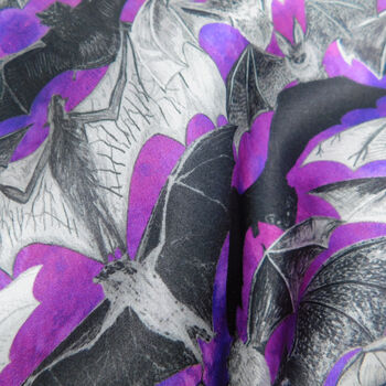 Chiroptera Bat Print Silk Scarf, 4 of 7