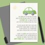 Dad's Electric Car Fathers Day Card, thumbnail 3 of 4