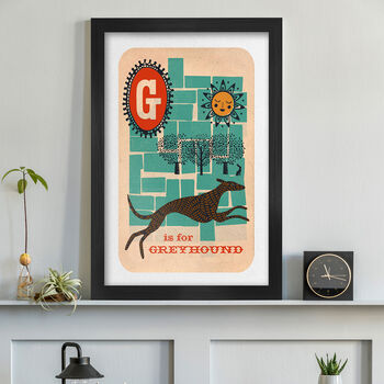 G Is For Greyhound Poster Print, 2 of 5