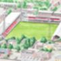 Brentford Fc Griffin Park Stadium Art Print, thumbnail 2 of 3