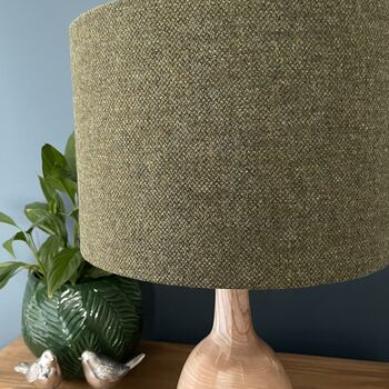 Betsy Tussock Green Tweed Floral Lined Lampshades, 8 of 9
