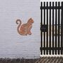 Metal Mandala Cat, Rusted Cat Wall Decor, Cat Gift, thumbnail 7 of 10