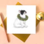 French Bulldog White 'Happy Howlidays' Christmas Card, thumbnail 3 of 4
