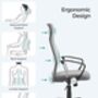 Ergonomic Swivel Desk Chair With Tilt And Height Adjust, thumbnail 5 of 11