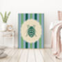 Green Ladybird Stripy Art Print, thumbnail 4 of 4