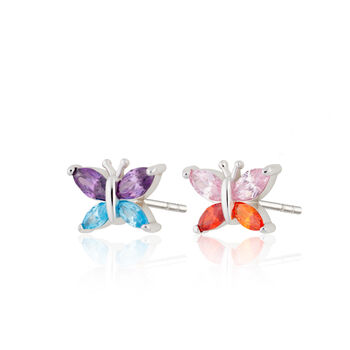 Colour Pop Butterfly Stud Earrings, 9 of 9