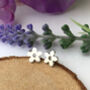 Sterling Silver Mini Flower Earrings, thumbnail 6 of 12