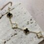 Adina Clover Bracelet Black And White, thumbnail 5 of 5