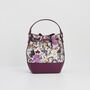 Floral Engravings Plum Bucket Bag, thumbnail 4 of 6