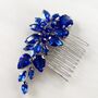 Delicate Blue Crystal Hair Comb, thumbnail 3 of 5