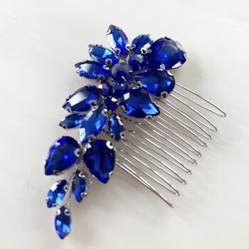 Delicate Blue Crystal Hair Comb, 3 of 5