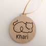 Personalised Cat Laser Cut Christmas Tree Decoration, thumbnail 4 of 6