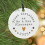 First Married Christmas Decoration With Card, thumbnail 5 of 7