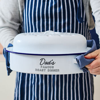 Personalised Oval Enamel Roasting Dish, 2 of 4