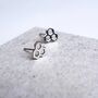 Sterling Silver Honeycomb Stud Earrings, thumbnail 4 of 6