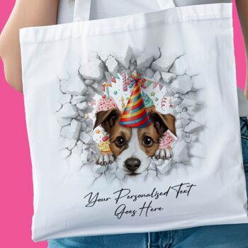 Personalised Jack Russell Terrier Birthday Break Through Dog, 8 of 8