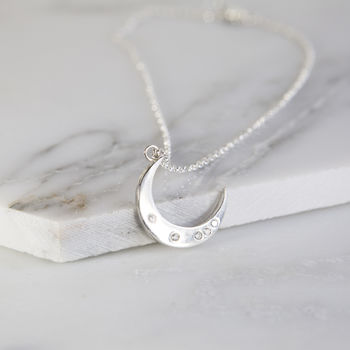Celestial Moon Diamond Necklace, 3 of 5
