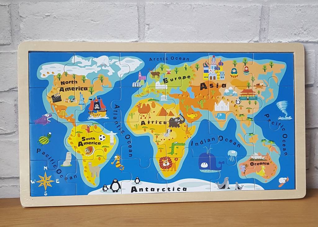 World Map Puzzle By Oodles Of Ts