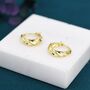 Sterling Silver Croissant Hoop Earrings, thumbnail 3 of 12