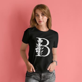 Monogrammed Women's Floral T Shirt, 2 of 2