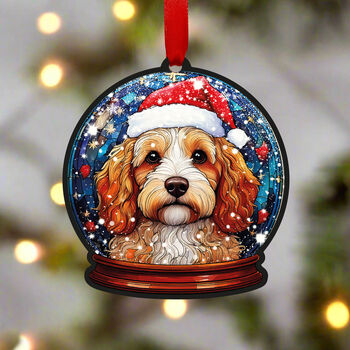 Cockapoo Dog Tree Decoration, 2 of 4