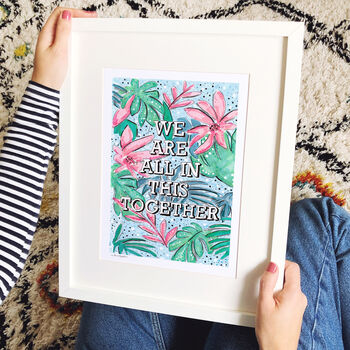 'In This Together' Illustrated Typography Print, 2 of 2