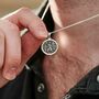 Dodecagon St Christopher Silver Necklace, thumbnail 1 of 12