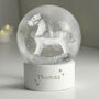 Personalised Rocking Horse Glitter Snow Globe, thumbnail 2 of 5