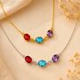 Personalised Create Your Own Oval Family Birthstones Necklace, thumbnail 7 of 8
