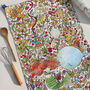 Mermaid And Whale Colourful Cotton Tea Towel, thumbnail 1 of 3