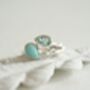 Larimar, Blue Topaz And Freshwater Pearl Trio Ring, thumbnail 4 of 8