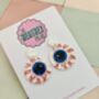Eyeball Glitter Resin Earrings / Spooky Halloween Jewellery / Surrealist Jewellery / Fun Gift For Her, thumbnail 4 of 6