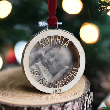 Personalised Baby's 1st Christmas Tree Decoration, 3 of 5