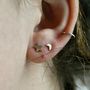 Tiny Solid 9ct Gold Star And Moon Stud Earrings, thumbnail 5 of 8